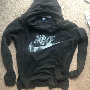 Nike black, thin, soft hoodie, size Large